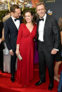 <p>Tom Hiddleston, Olivia Colman and Hugh Laurie arrive at the 68th Emmy Awards at the Microsoft Theater on September 18, 2016 in Los Angeles, Calif. (Photo by Getty Images)</p>