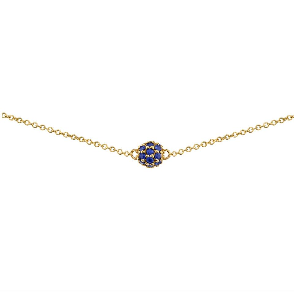 6) Blue Sapphire Pavé Sphere Collar Necklace