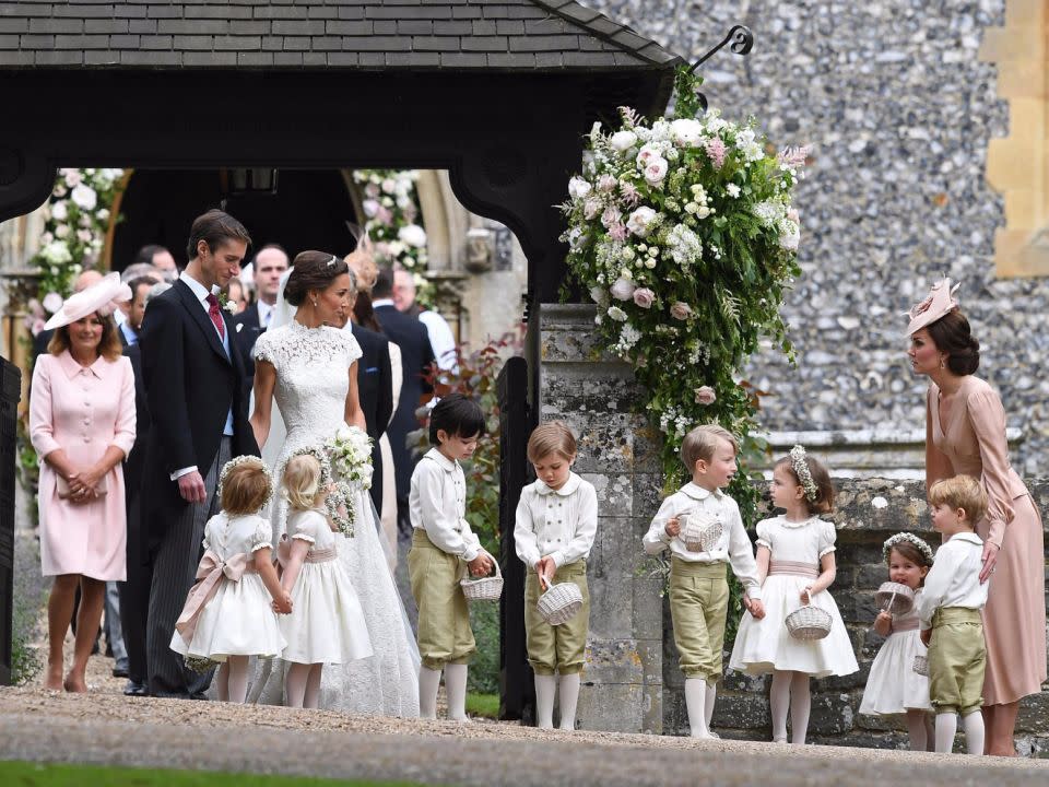 Kate managed to herd all the children singlehandedly. Source: Getty