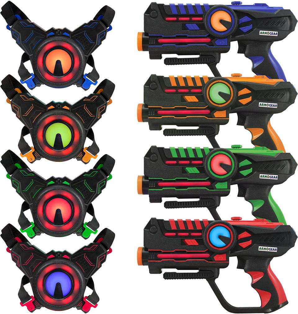 Laser tag guns and vests for kids