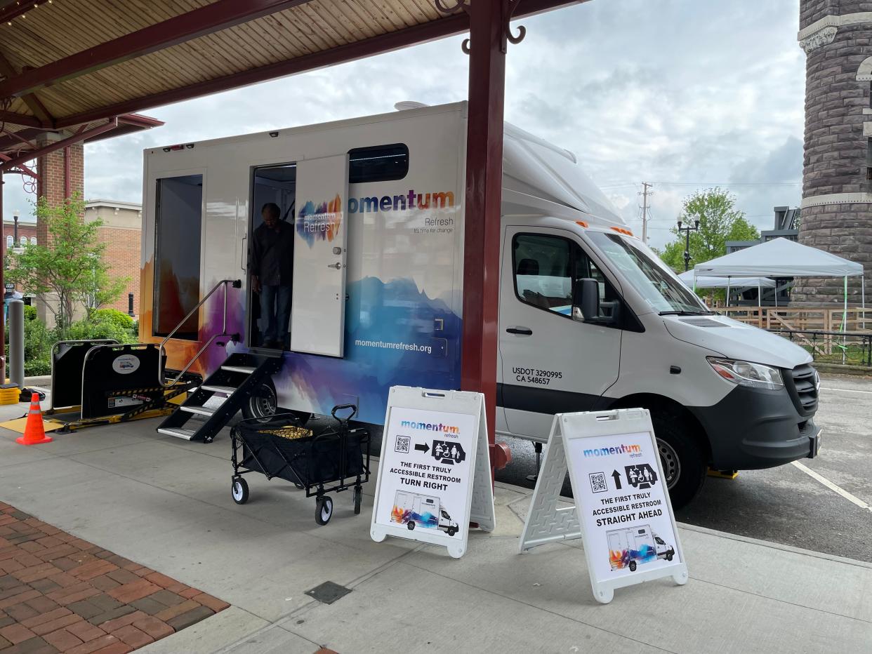 A Momentum Refresh mobile restroom was available to guests at this year’s LCBDD Summer Kickoff at the Canal Market District on May 4. Seven people were able to use the vehicle for personal care and more than 40 people took a tour to learn more.
