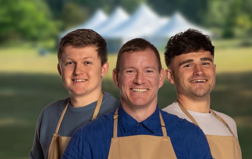 Josh Dan and Matty are the finalists of The Great British Bake Off 2023. (Channel 4)