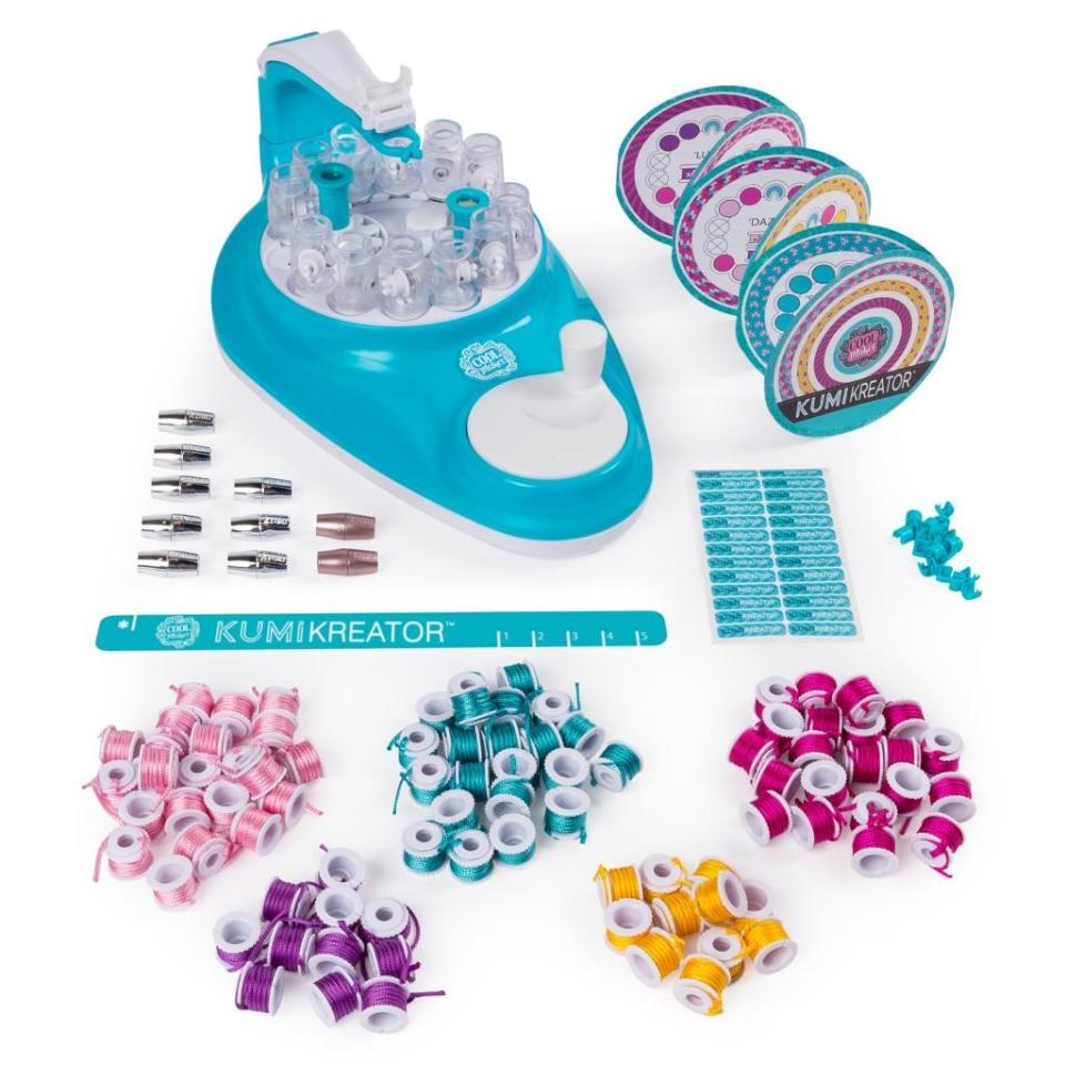 The <a href="https://www.walmart.com/ip/Cool-Maker-KumiKreator-Friendship-Bracelet-Maker-Kit-for-girls-ages-8-Up/551212701?sourceid=dsn_ov_c7a9cf6d-5a31-4f27-b686-aa5ce3690d5e&veh=dsn&wmlspartner=dsn_ov_c7a9cf6d-5a31-4f27-b686-aa5ce3690d5e&cn=FY19-Holiday-449304-ABTS--Q4_aw_hw_dsn_dis_ov_xcat" rel="nofollow noopener" target="_blank" data-ylk="slk:KumiKreator Friendship Bracelet Maker;elm:context_link;itc:0;sec:content-canvas" class="link ">KumiKreator Friendship Bracelet Maker</a>. (Photo: Walmart)