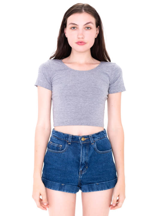 American Apparel Cotton Spandex Jersey Crop Top, $28, American Apparel.