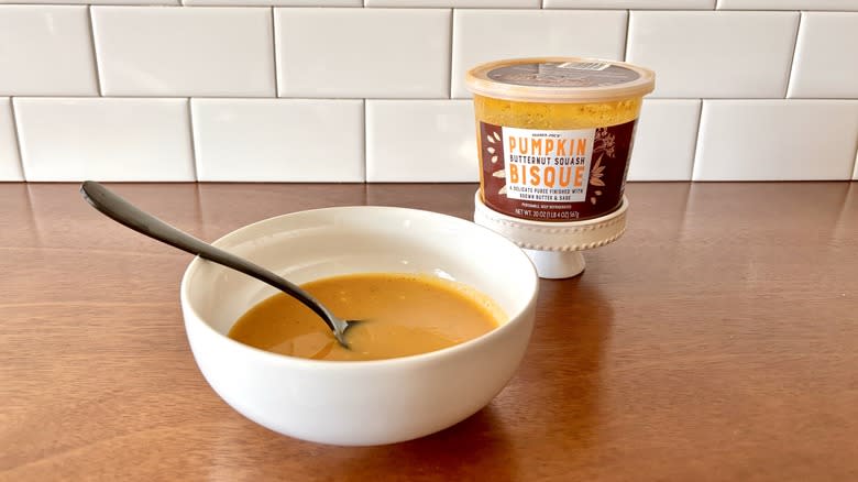 Trader Joe's pumpkin bisque soup