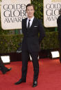 Benedict Cumberbatch arrives at the 70th Annual Golden Globe Awards at the Beverly Hilton in Beverly Hills, CA on January 13, 2013.
