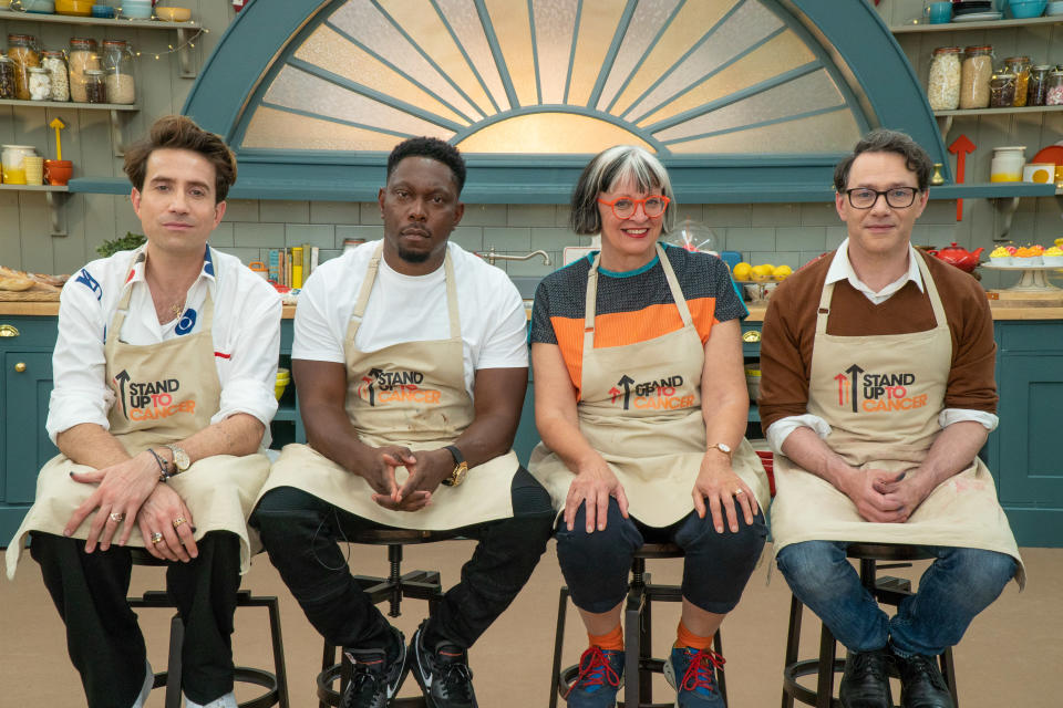 Nick Grimshaw, Dizzee Rascal, Philippa Perry and Reece Shearsmith.