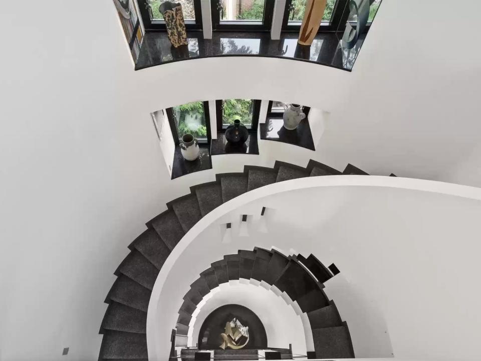 The staircase as viewed from the top