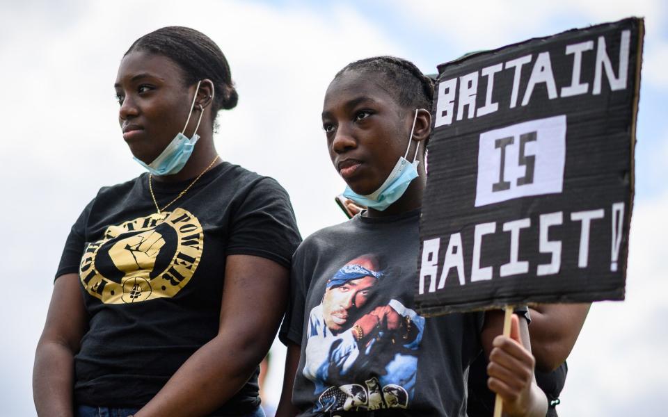 Black Lives Matter protesters pictured in Hyde Park in June - Getty