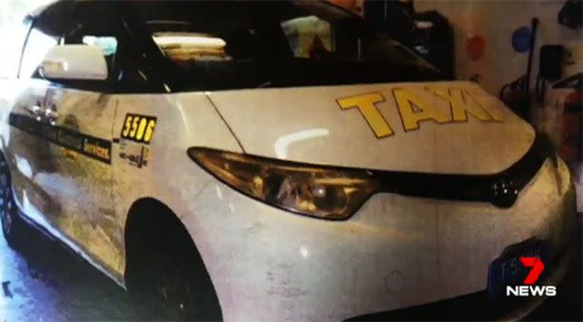 Farhad's taxi. Source: 7 News