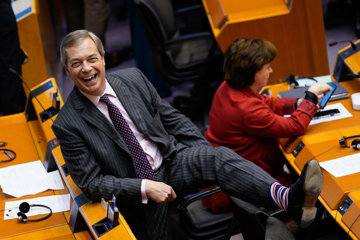 Image: Britain's Brexit Party leader Nigel Farage