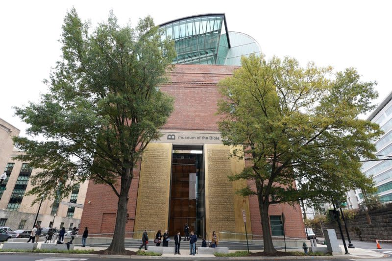 The Museum of the Bible is seen during a preview in Washington, D.C., on November 14. On May 2, 1611, a new translation of the Bible in England, popularly called the King James Bible after King James I, was published. File Photo by Kevin Dietsch/UPI