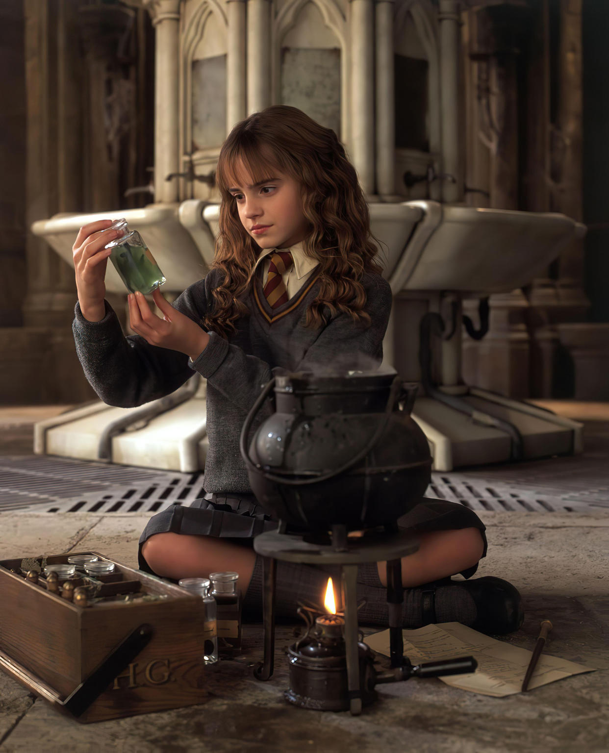 Emma Watson as Hermione Granger in the Movie Harry Potter and the Chamber of Secrets - Promotional Movie Picture (Alamy Stock Photo)