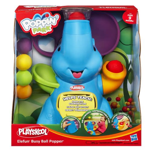 <p class="MsoNormal"><b><span>Playskool Poppin Park Elefun Busy Ball Popper</span></b><br><br>It’s cute, colourful and interactive and seems like such a good idea at the time. But unfortunately for parents, the 10 Poppin’ Droppin’ songs soon get old and the balls will have you tripping up well after Boxing Day.</p>