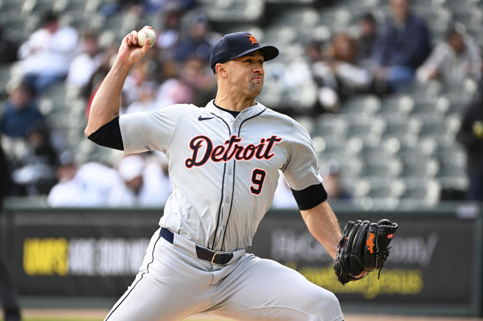 Jack Flaherty #9 of the Detroit Tigers