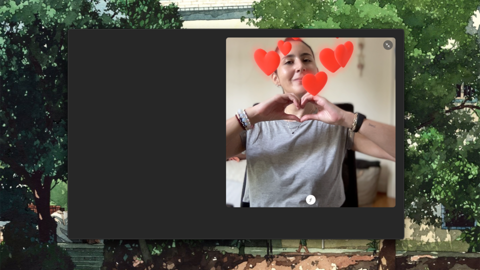 Heart hand gesture on macOS Sonoma