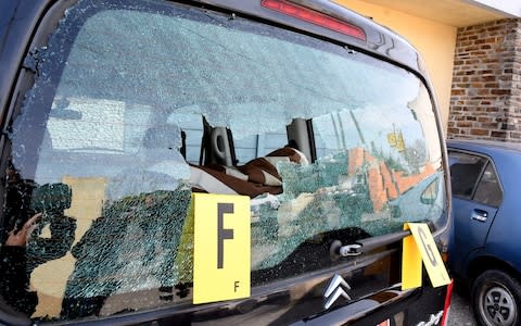  place where policeman was shot and wounded near the town of Carcassonne  - Credit: Amenvals Nathalie /PA