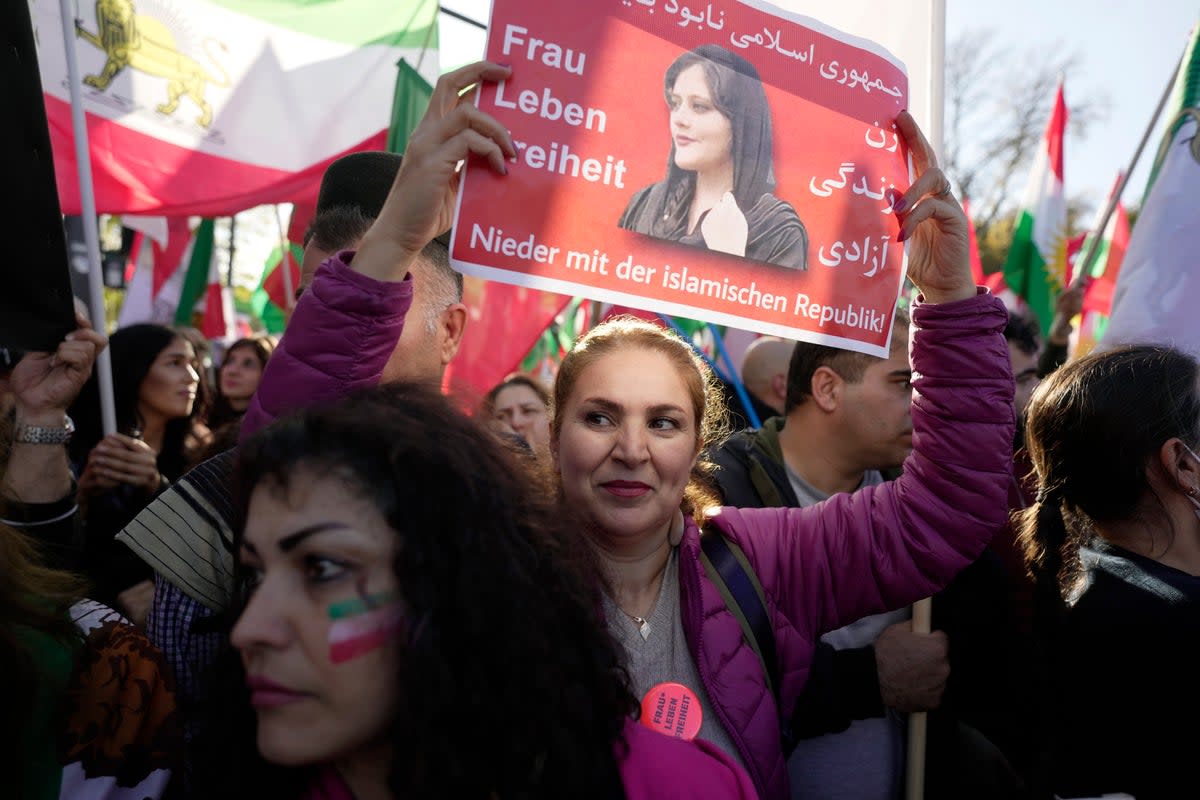 Germany Iran Protest (Copyright 2022 The Associated Press. All rights reserved)