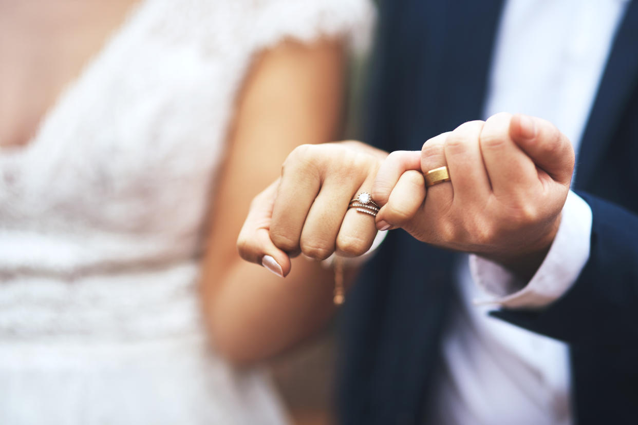 Stock picture of a couple who have just got married. (Getty Images)