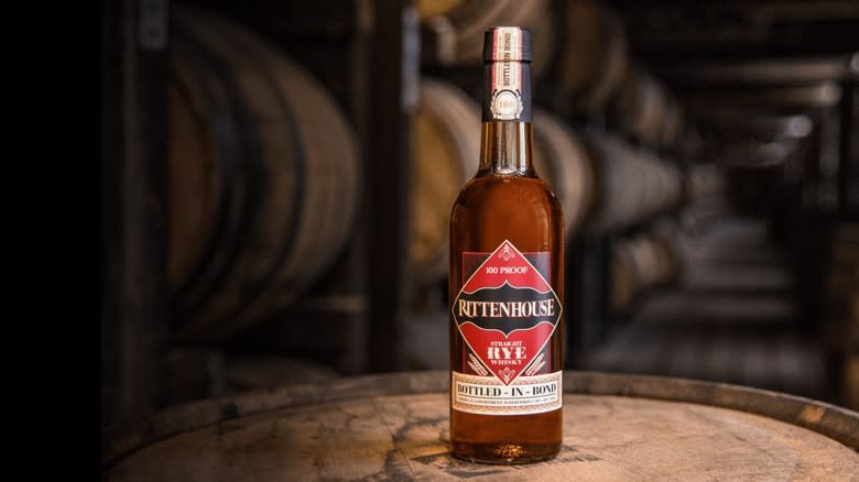 Rittenhouse rye on barrel