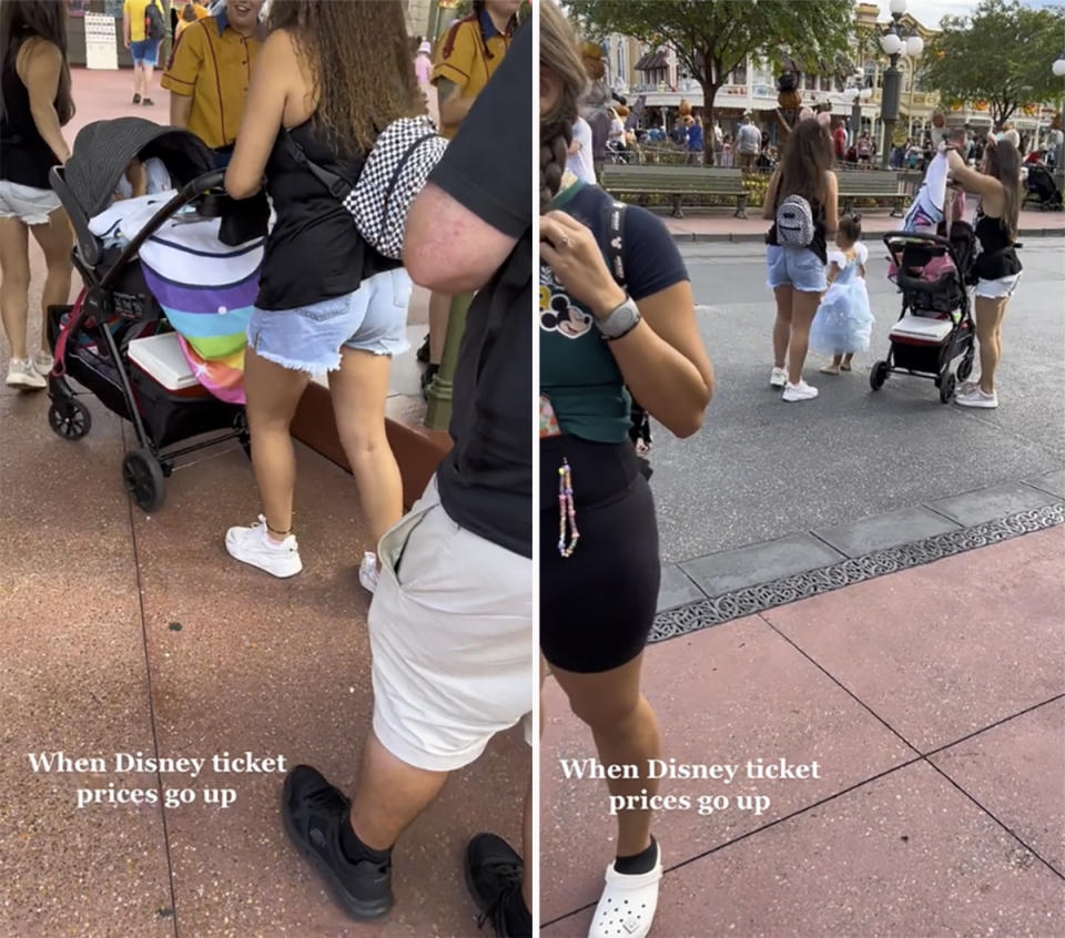 A Tiktoker has sparked debate after sharing a video of a family's shock Disneyland act. Photo: TikTok/@myfrienditsmebarbie