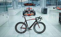 In another example of a well-regarded car manufacturer joining with an equally celebrated name in the biking world is the new S-Specialized + McLaren Venge. Just how McLaren could improve upon Specialized’s already impressive S-Works Venge is a legitmate question, but word is the folks at McLaren Applied Technologies - the R&D arm of the fabled auto racing juggernaut - were able to further optimize the way the carbon for the frame was cut and applied to improve the body’s overall properties.