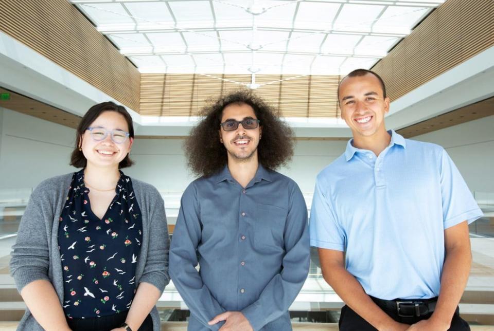 <div class="inline-image__caption"><p>Jessie Liu, David Moses, and Sean Metzger.</p></div> <div class="inline-image__credit">Courtesy UCSF</div>