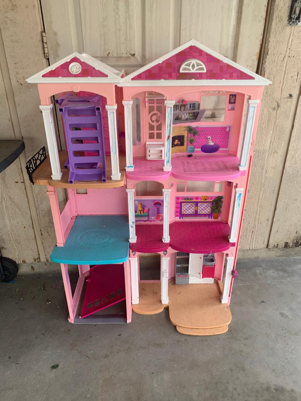 The original Barbie dollhouse was a hand-me-down from her daughter's cousin, Maestas said.