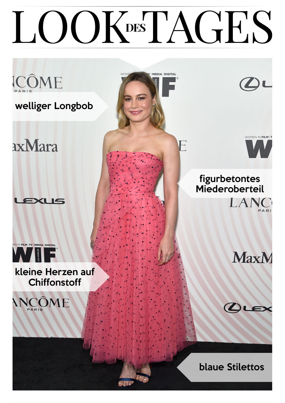 Brie Larson trug ein rosafarbenes Designerkleid zu den Crystal & Lucy Awards 2018 in Beverly Hills. (Bild: Chris Pizzello/Invision/AP Photo)