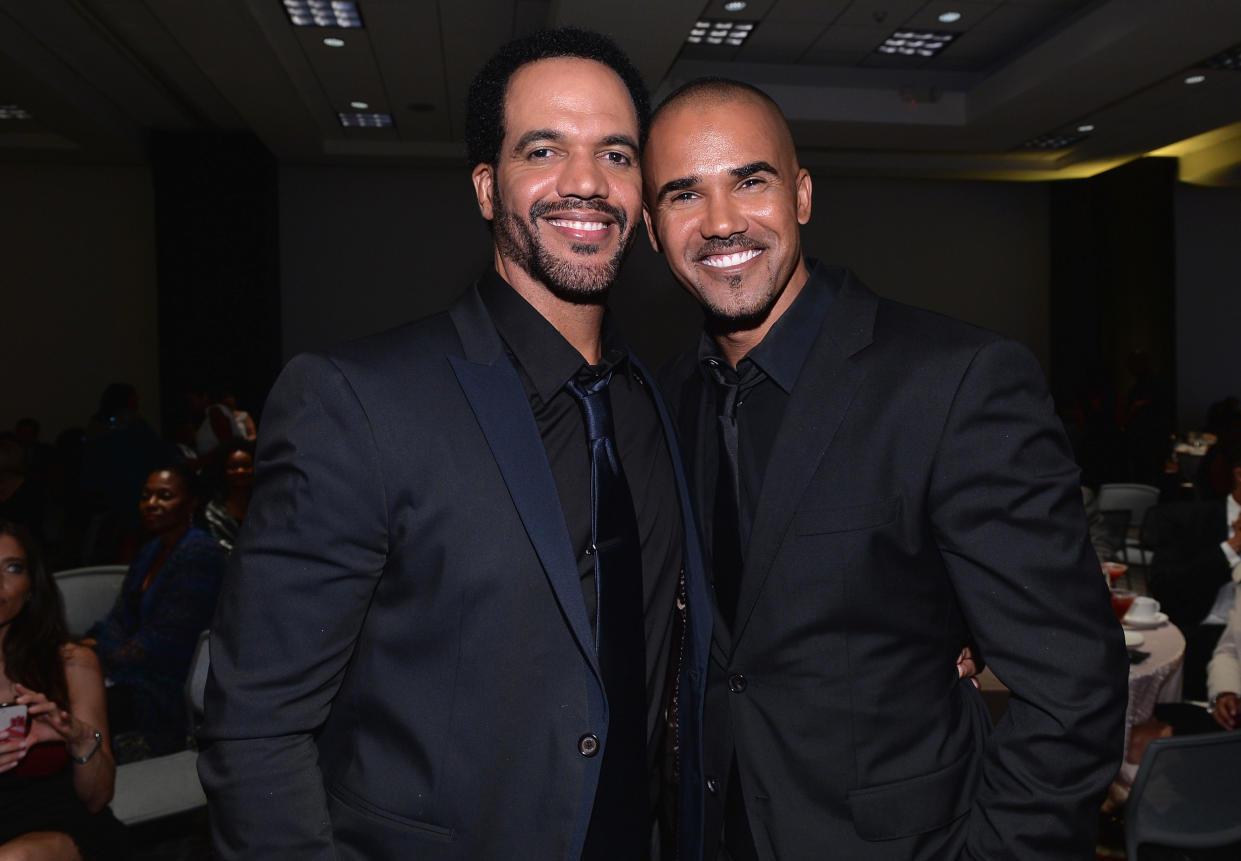 Kristoff St. John, left, and Shemar Moore