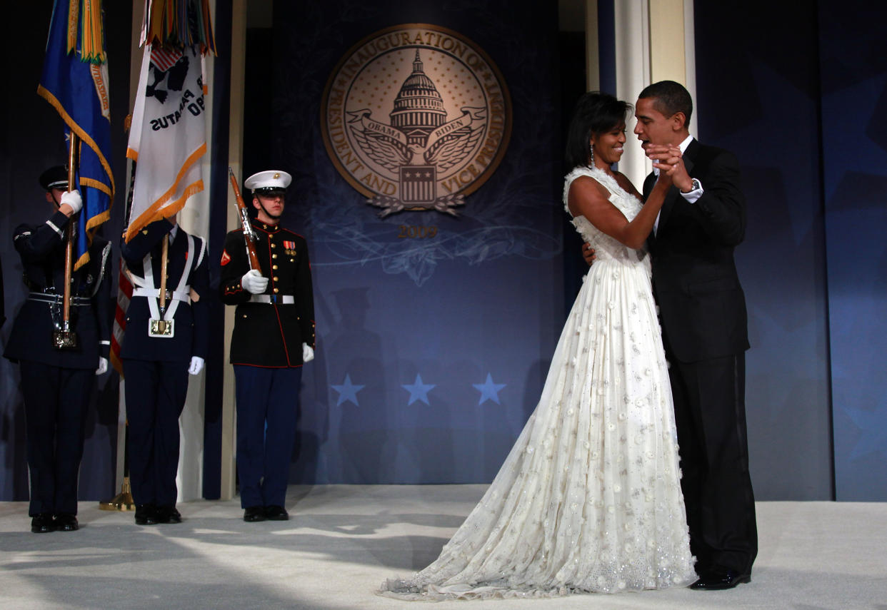 Michelle Obama and Barack Obama at the 2009 Inauguration inaugural ball