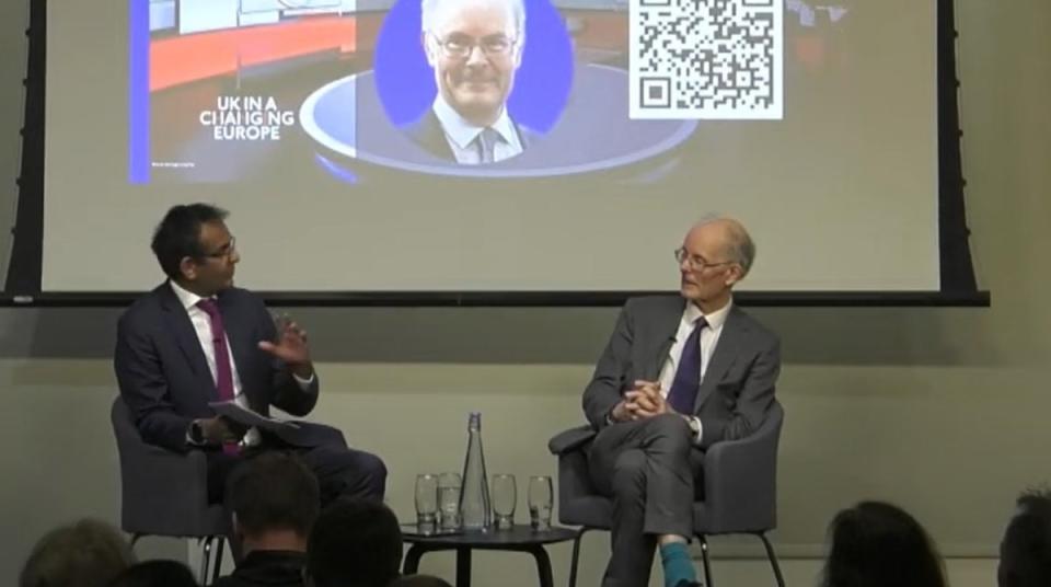 Professor Curtice speaks at a  UK in a Changing Europe event (UK in a Changing Europe)