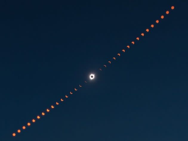 Composite eclipse photo