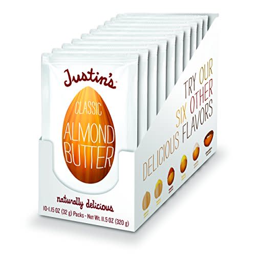 2) Justin’s Classic Almond Butter Squeeze Packs