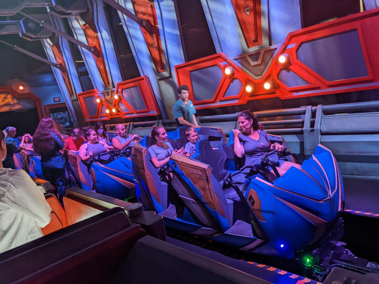 Guardians of the Galaxy Cosmic Rewind rollercoaster