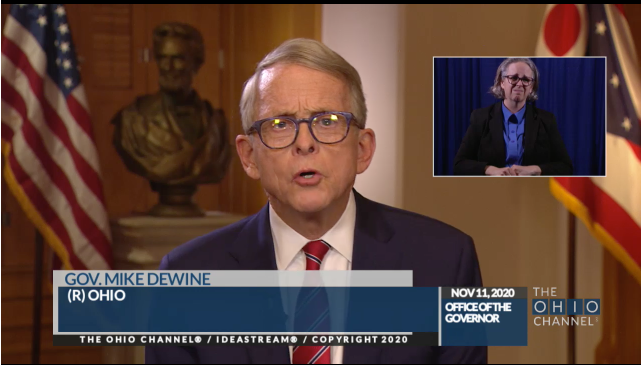 Gov. Mike DeWine speaks to Ohioans on Wednesday about rising COVID-19 cases.