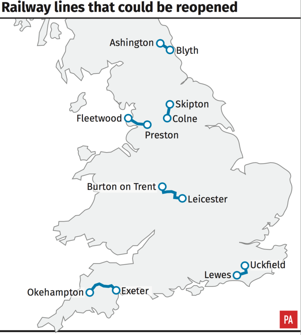 Some of the routes being examined (PA)