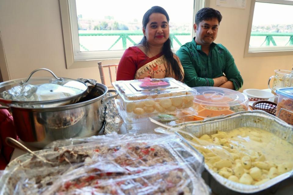 Abu Sufian and Ismat Jarin offered homemade Bangladeshi treats.