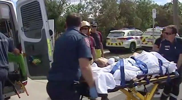 The boy has suffered a broken pelvis. Source: 7 News