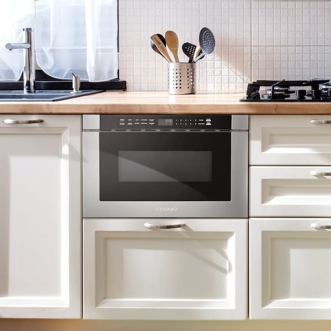 microwave drawer below kitchen counter