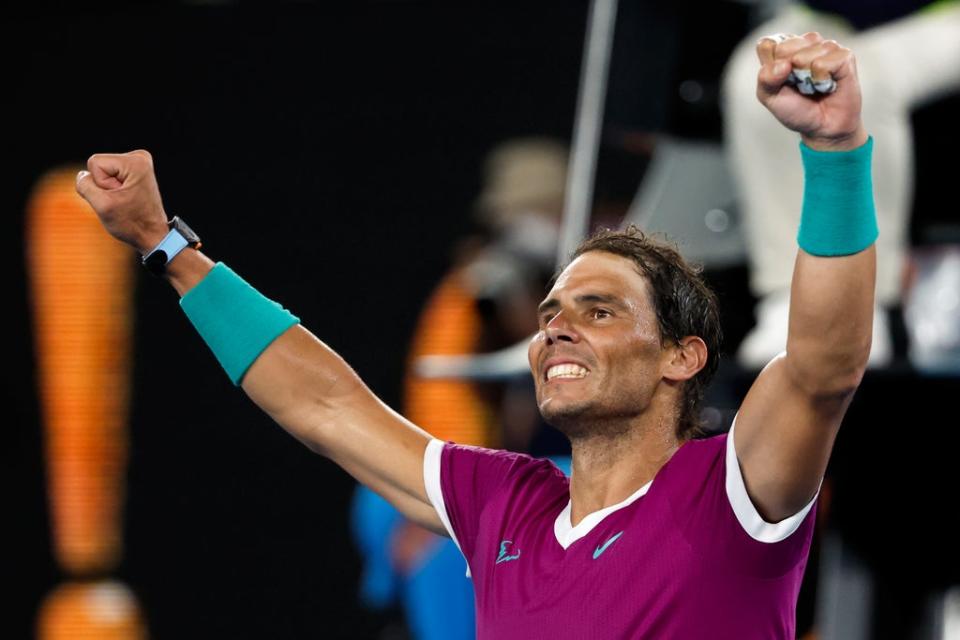 Nadal triumphed in four sets (Copyright 2022 The Associated Press. All rights reserved)