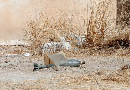 An unexploded mortar round is seen during an operation to attack Islamic State militants in Mosul, Iraq. REUTERS/Azad Lashkari