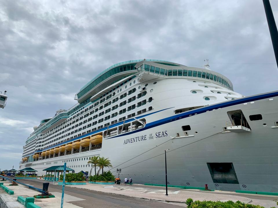 Royal Caribbean's Adventure of the Seas in Nassau, Bahamas, July 2021.