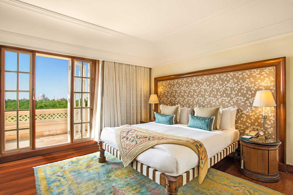 Guest room at The Oberoi Amarvilas