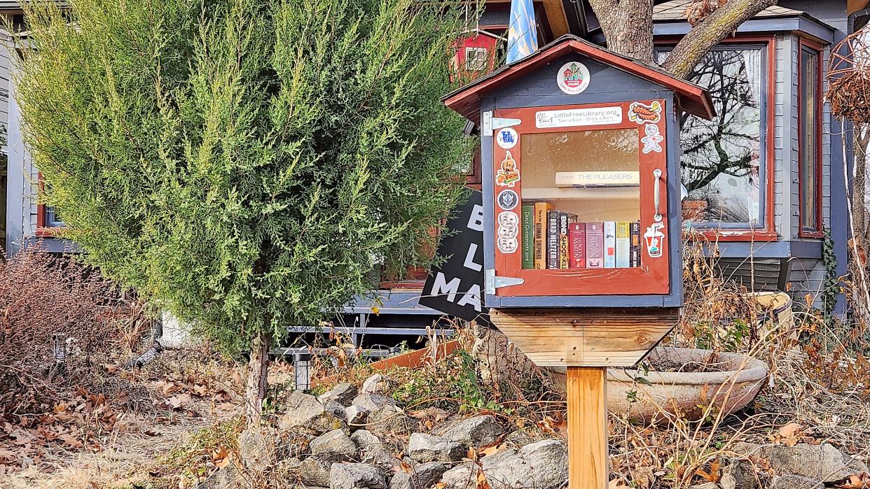 One of approximately 27 Little Free Libraries dotted around Columbia is at 805 N. Ann St. Lauren Miers, a board member of Unbound Book Festival, is conducting a peer-to-peer fundraiser for Unbound through CoMoGives, that will provide new books to libraries in Columbia and her home city of Tulsa, Oklahoma. 
