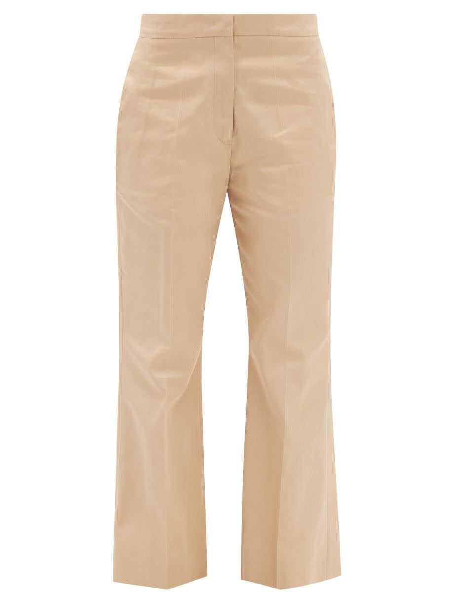 Jil SanderWashed cotton-gabardine cropped trousers