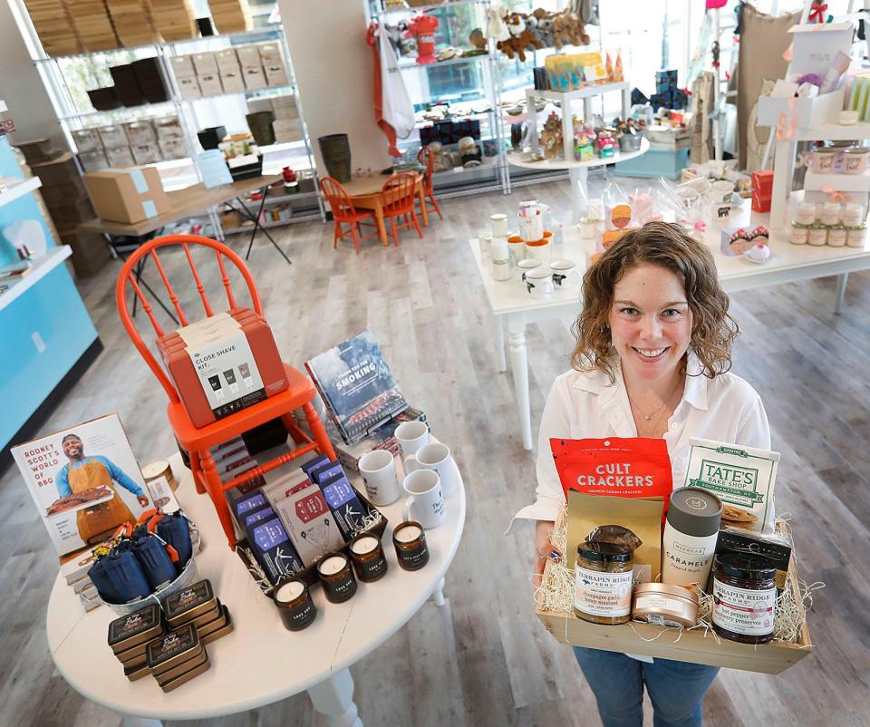 William James Gifts, owned by Calli McPherson, of Milton, has opened on Hancock Street in Quincy. The shop features gifts and makes custom gift baskets. Tuesday, Nov. 2, 2021.