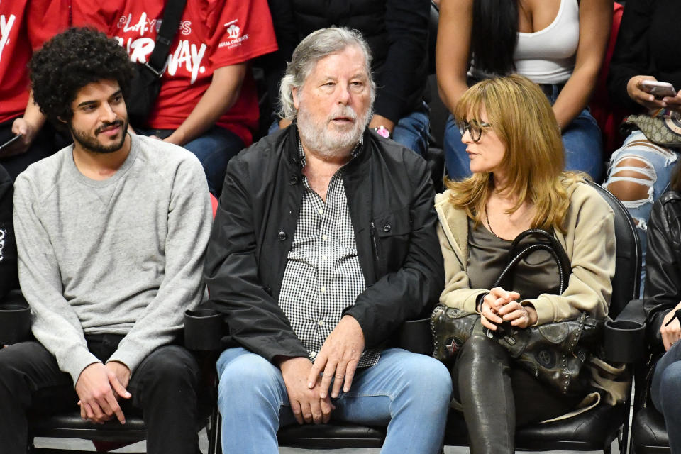 Steve Wozniak attends an NBA playoffs basketball game between the Los Angeles Clippers and the Golden State Warriors at Staples Center on April 18, 2019 in Los Angeles, California. (Photo by Allen Berezovsky/Getty Images)