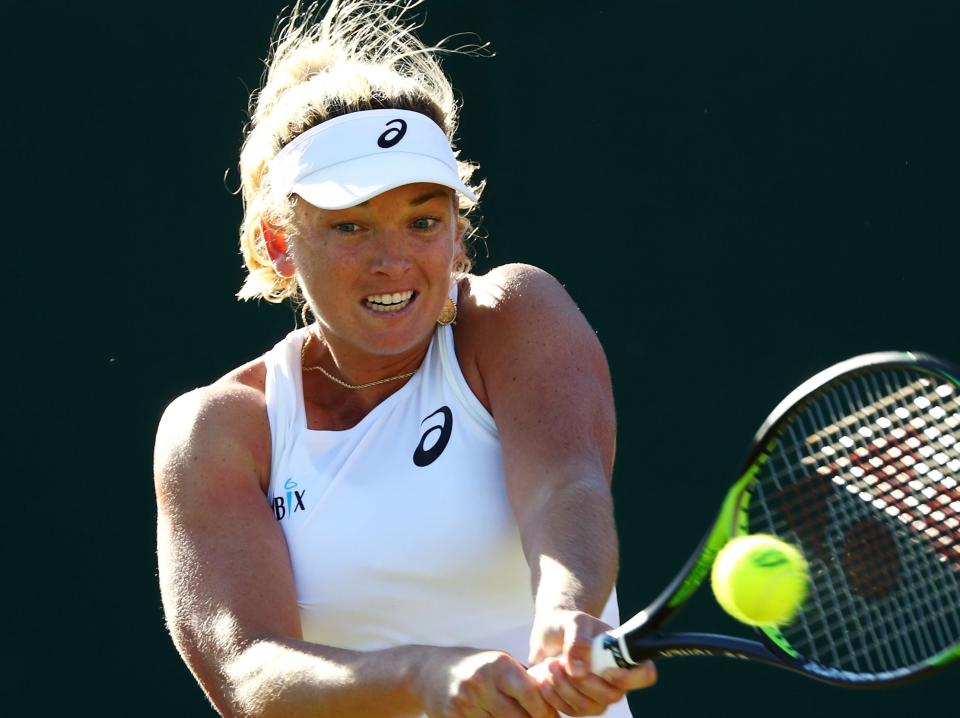 American CoCo Vandeweghe in action at Wimbledon in 2018: ‘I had a lot of therapy, did a lot of sweating on the physio table and went through a lot of pain’ (Getty)