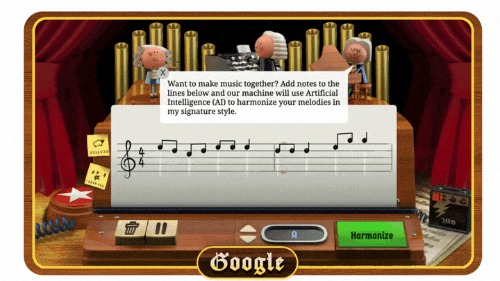 Google has created its first ever AI-powered Doodle to celebrate JohannSebastian Bach's birthday, and it can turn your tunes into masterpieces in theBaroque composer's style